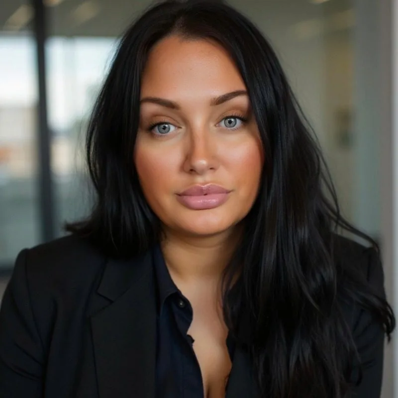 Alyssa Grant - female with long black hair and green eyes